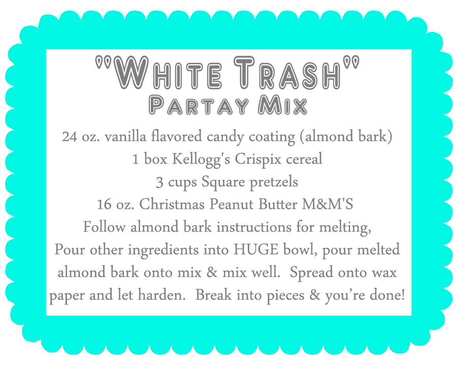 What is a good recipe for White Trash Mix?